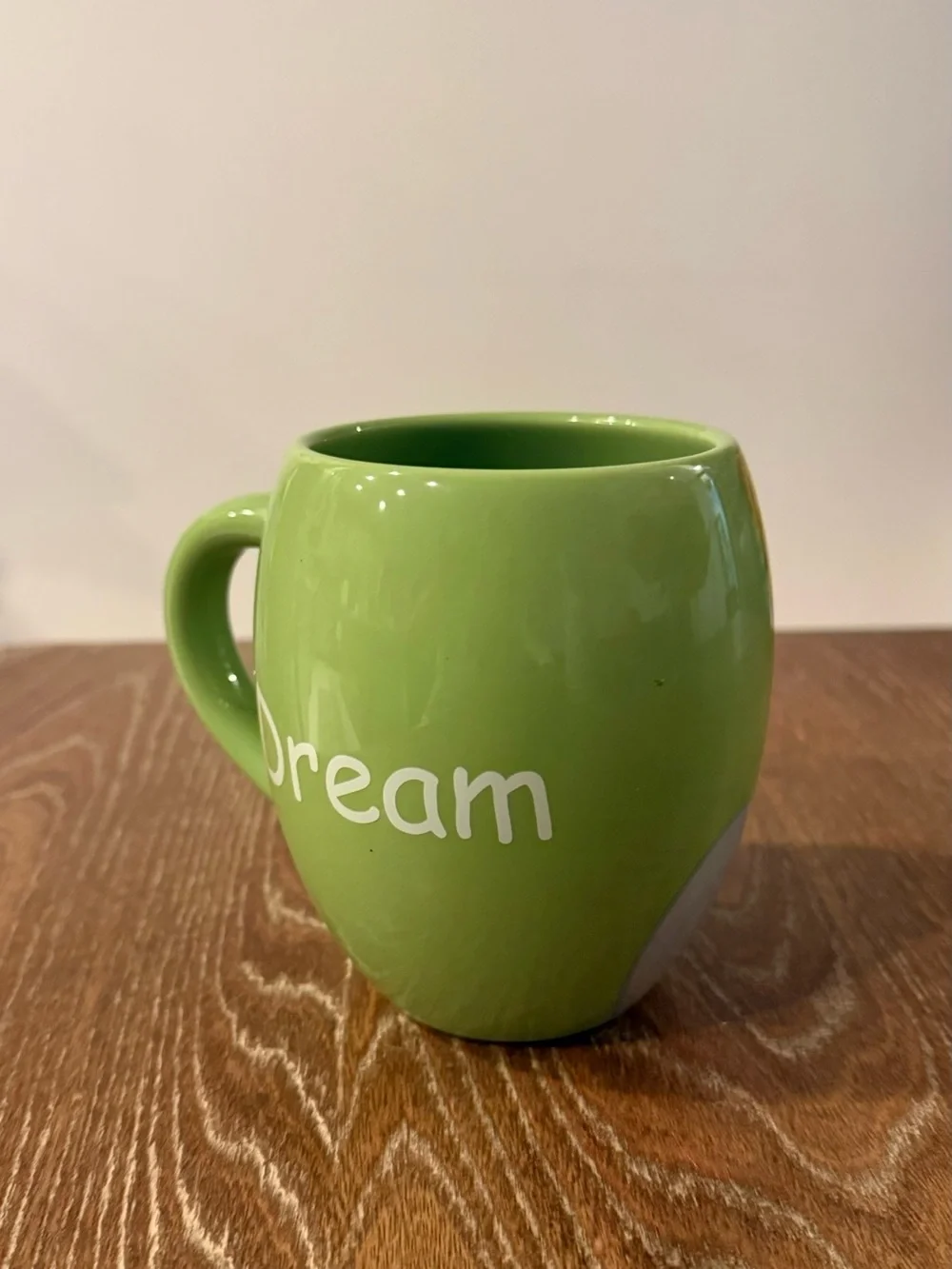 Vintage Disney Parks Tinker Bell Green “Dream” Ceramic Mug Authentic Original